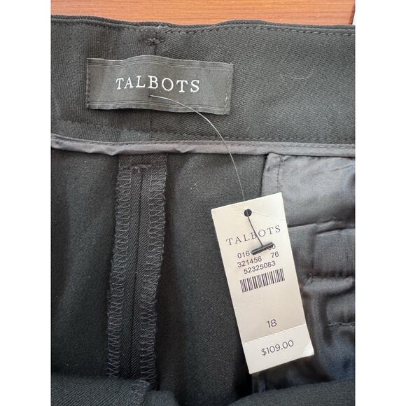Talbots Curvy Fit Refined Bi-Stretch Barely Boot Dress Pants Black Womens 18 NWT - Picture 5 of 15